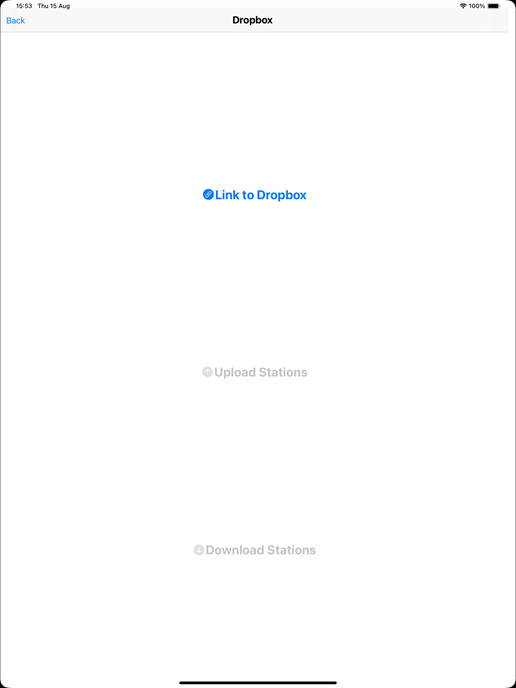 Dropbox screen (light Mode)