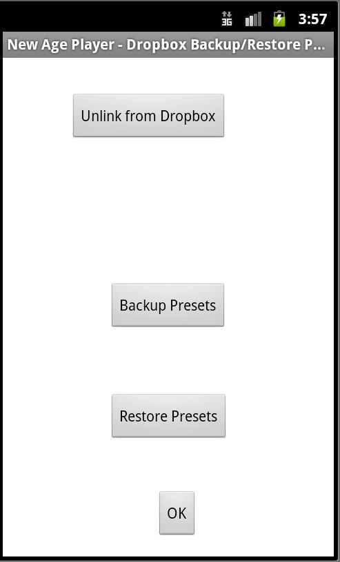 Backup/Restore Options.