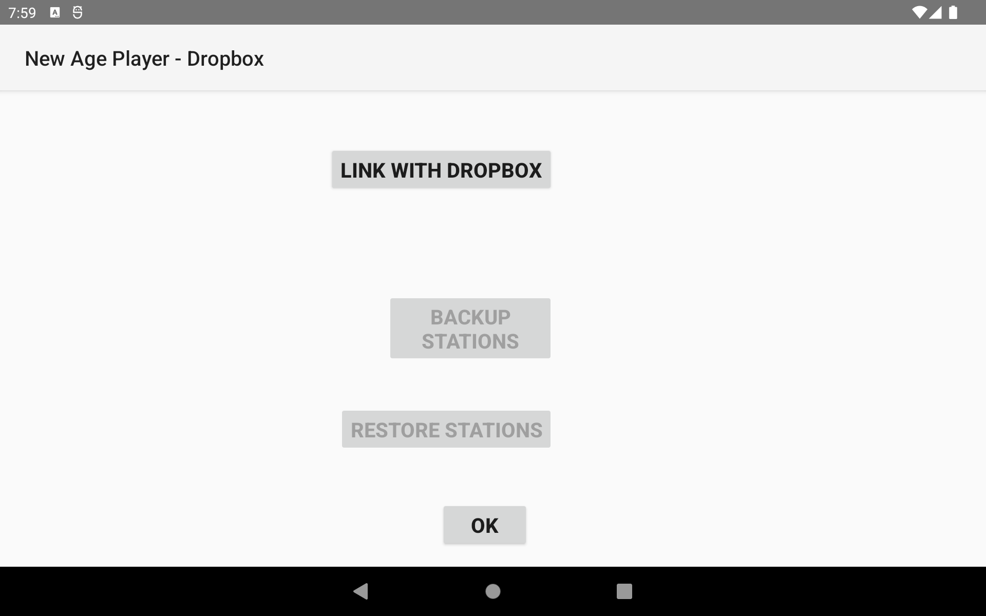 Dropbox screen